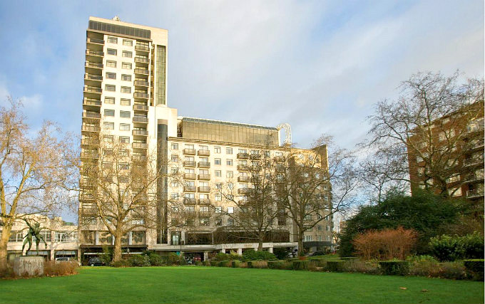 The exterior of Jumeirah Carlton Tower