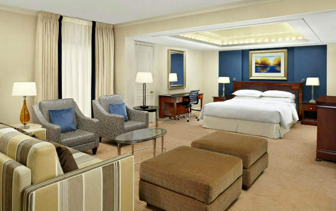 A typical double room at Sheraton Skyline Hotel London Heathrow