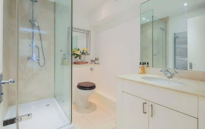 A typical shower system at Chelsea Village Hotel