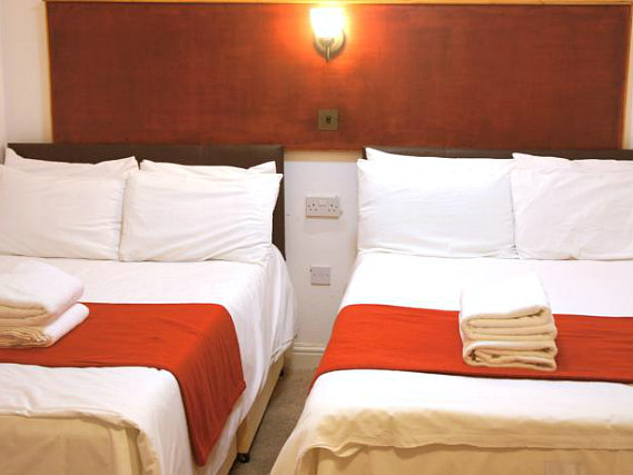 Quad rooms at Plaza London Hotel are the ideal choice for groups of friends or families