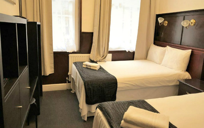 A typical triple room at Plaza London Hotel