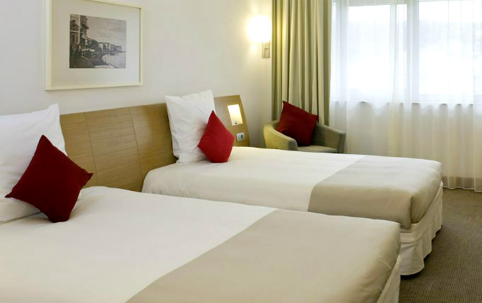 A typical twin room at Novotel London West