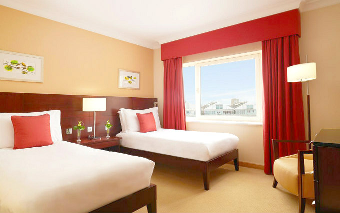 A typical twin room at The Chelsea Harbour Hotel