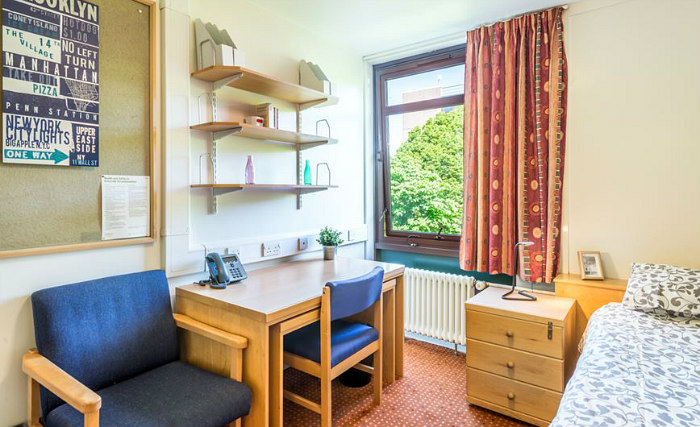 Single rooms at Lee House provide privacy