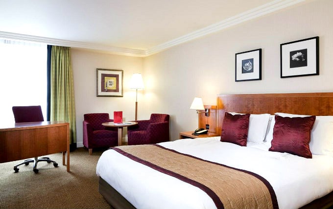 A double room at Crowne Plaza Heathrow