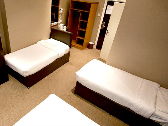 A typical quad room at Newham Hotel