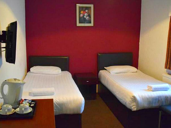A twin room at Banks Hotel is perfect for two guests