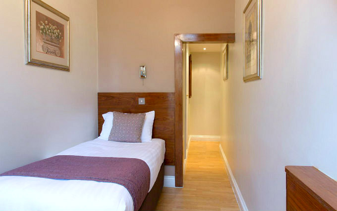 A single room at The Garden View Hotel