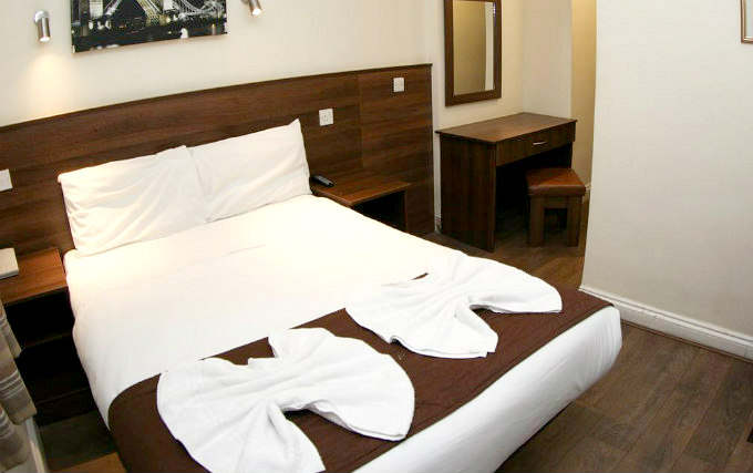 A double room at Ascot Hotel London