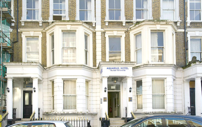 The exterior of Aquarius Hotel