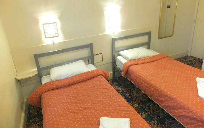 A twin room at The Gresham Hotel