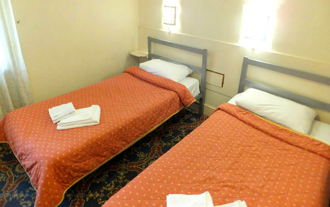 A typical twin room at The Gresham Hotel