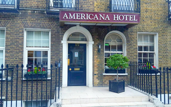 An exterior view of Americana Hotel London