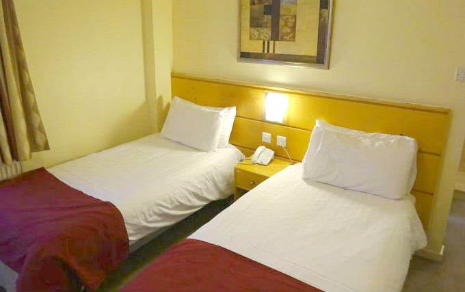 Twin room at Americana Hotel London