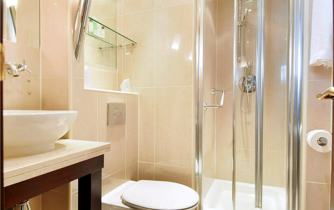 A typical shower system at The Hogarth London Kensington