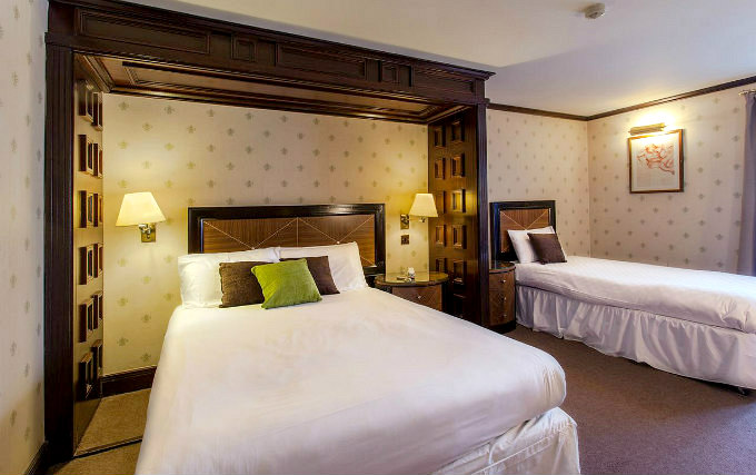 A typical triple room at Europa Gatwick Hotel and Spa