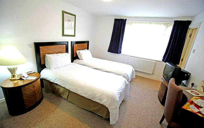 A twin room at Europa Gatwick Hotel and Spa