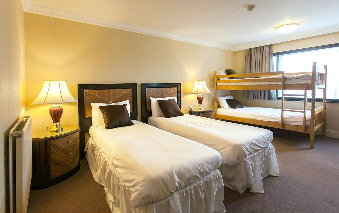 A typical quad room at Europa Gatwick Hotel and Spa