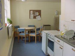 Shared lounge and kitchen area at Euro Trip Inn