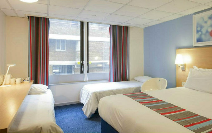 Quad room at Travelodge Covent Garden