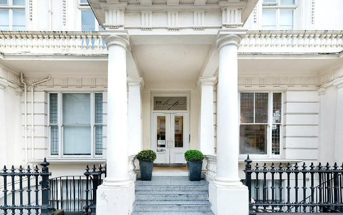 An exterior view of Hyde Park Luxury Suites