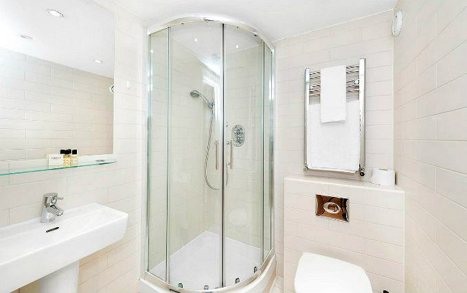 A typical shower system at Hyde Park Luxury Suites