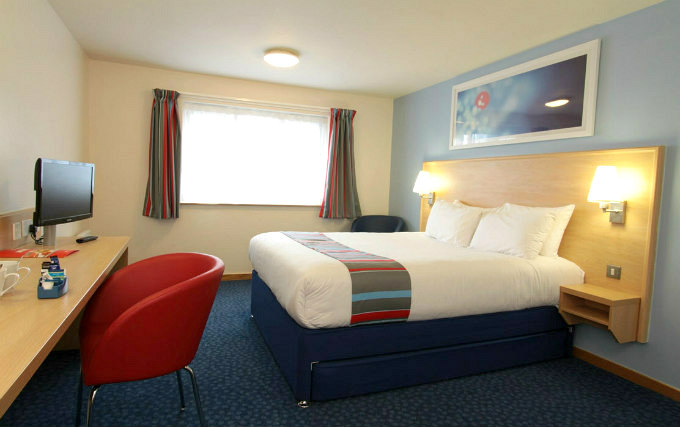A typical double room at Travelodge London Docklands