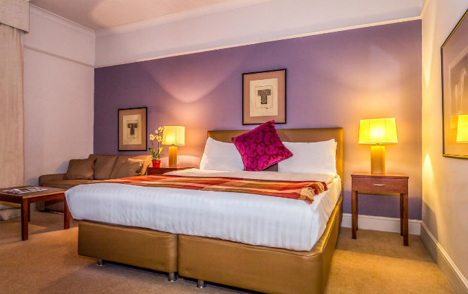 A typical double room at The Christopher Hotel Bar & Grill