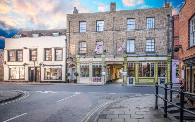 The exterior of The Christopher Hotel Bar & Grill