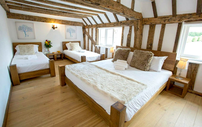 A typical quad room at Bury Lodge Hotel