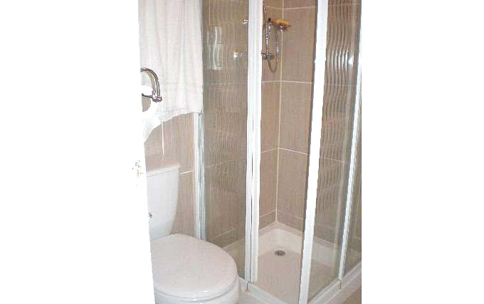 A typical shower system at Winchester Hotel London