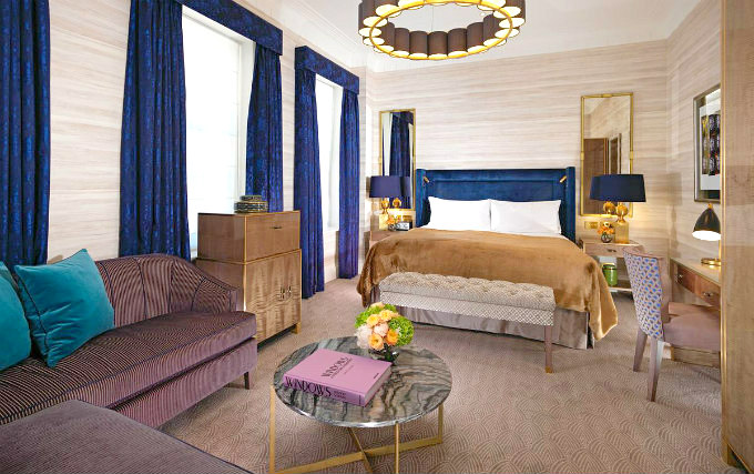 A typical double room at Flemings Mayfair Hotel