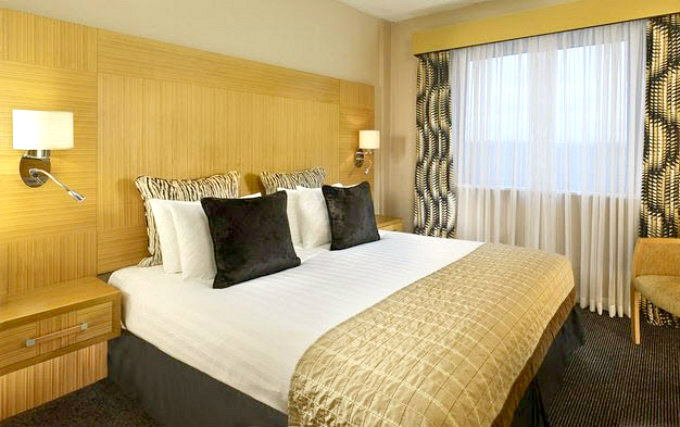 A typical double room at Crowne Plaza London Gatwick Airport