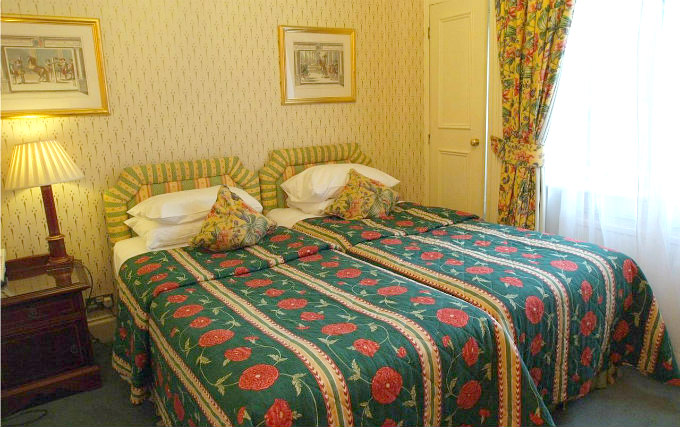 A twin room at Gainsborough Hotel