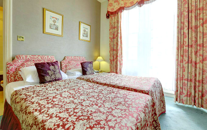 A typical twin room at Gainsborough Hotel