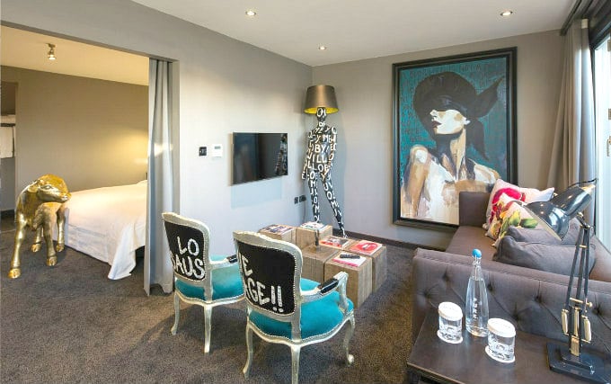 A typical room at The Exhibitionist Hotel