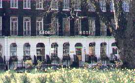 The Georgian facade of the George Hotel