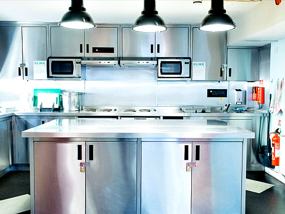 A clean and bright kitchen for you to prepare food
