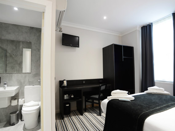 Rooms are simple but clean at The 29 London (fka Airways Hotel)