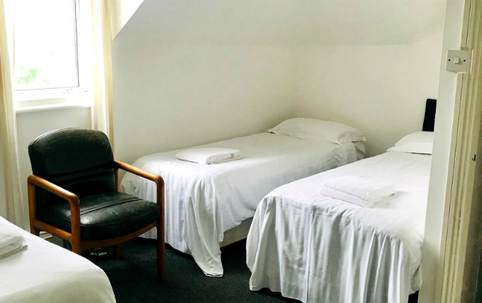 A typical triple room at Amhurst Hotel