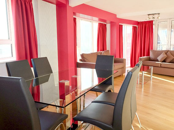 The lounge room at Access Apartments Farringdon