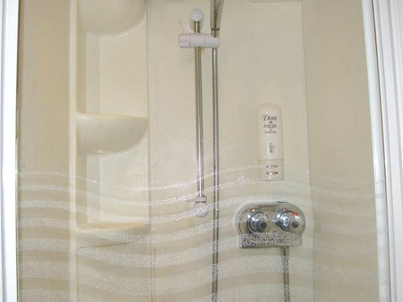 A typical shower system at Chiswick Lodge Hotel