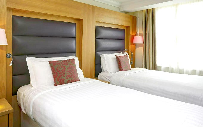 A typical twin room at Ibis Styles London Gloucester Road