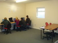 Common area at Northfields Hostel, London