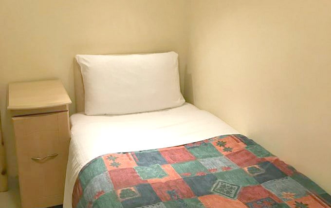 A single room at Seven Dials Hotel