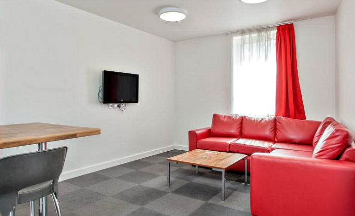 The lounge room at Student Haus Wembley