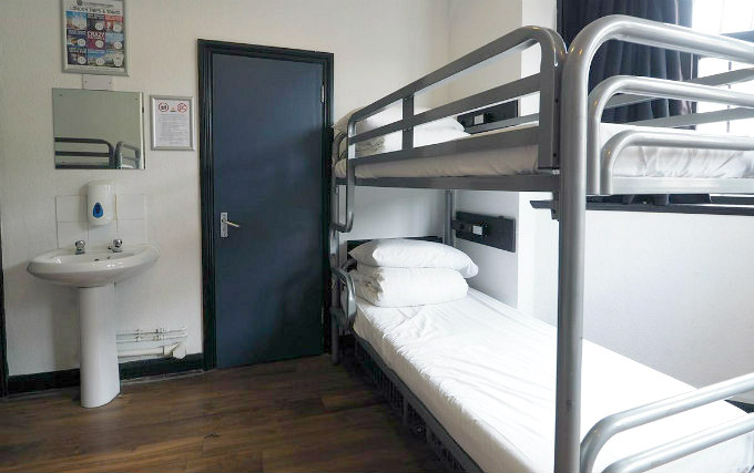 A typical twin room at St Christophers Inn Camden