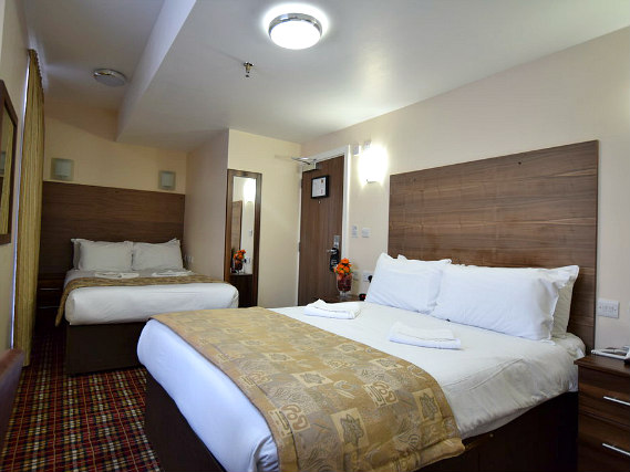 Quad rooms at Lucky 8 Hotel are the ideal choice for groups of friends or families