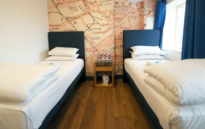 A twin room at St Christophers Village