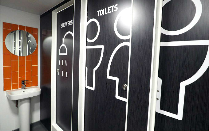 A typical bathroom at St Christophers Village